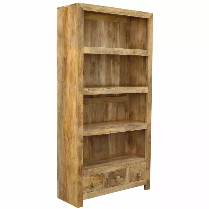 Βιβλιοθήκη HINA 180x90 cm μασίφ ξύλο/μάνγκο