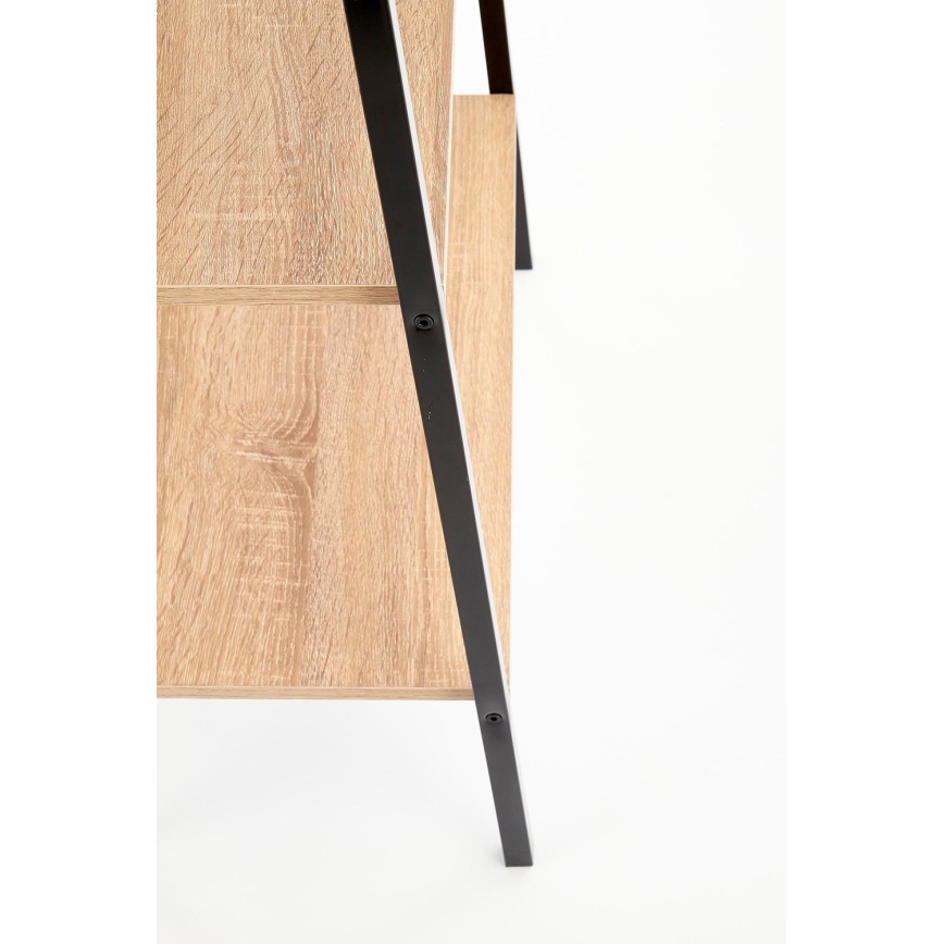 Βιβλιοθήκη NARVIK 148x60 cm μαύρο/δρυς sonoma