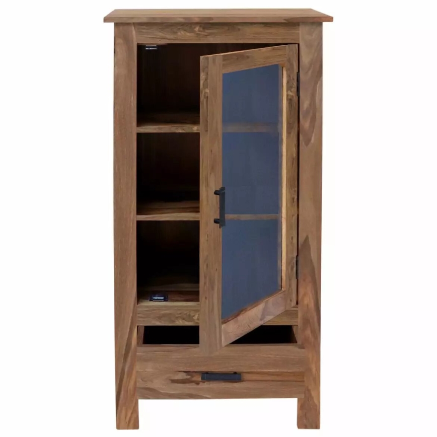 Βιβλιοθήκη RAMI 120x60 cm μασίφ ξύλο/παλίσανδρος