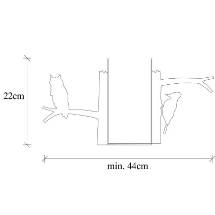 Βιβλιοστάτης 22x44 cm μαύρο