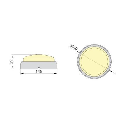 Βιομηχανικό φωτιστικό οροφής LED FIDO LED/12W/230V IP65