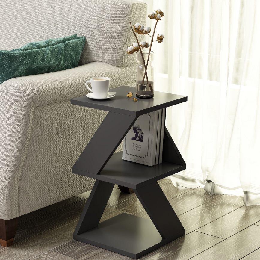 Βοηθητικό τραπεζάκι ALBENI 50x30 cm ανθρακί