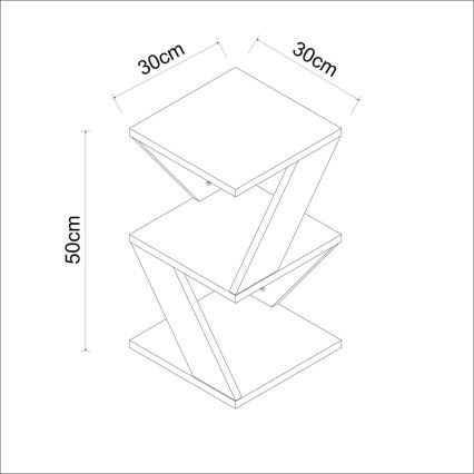 Βοηθητικό τραπεζάκι ALBENI 50x30 cm λευκό