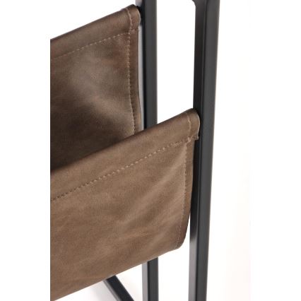 Βοηθητικό τραπεζάκι COMPACT 65x47 cm μαύρο/καφέ