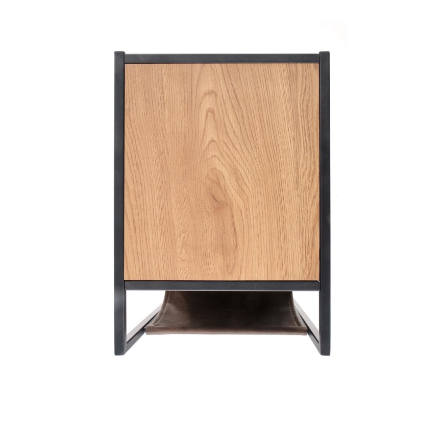 Βοηθητικό τραπεζάκι COMPACT 65x47 cm μαύρο/καφέ