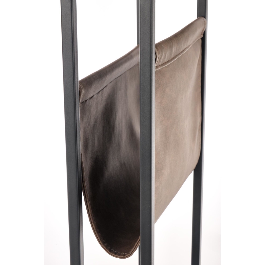 Βοηθητικό τραπεζάκι COMPACT 65x47 cm μαύρο/καφέ