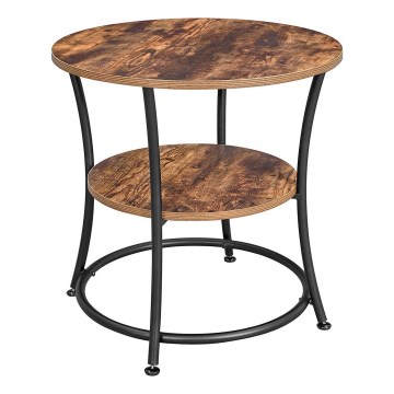 Βοηθητικό τραπεζάκι ELDUR καφέ/μαύρο