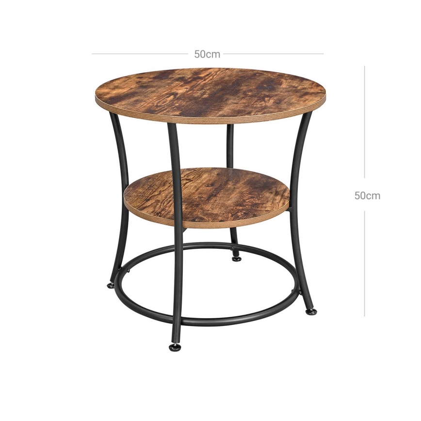 Βοηθητικό τραπεζάκι ELDUR σε καφέ/μαύρο