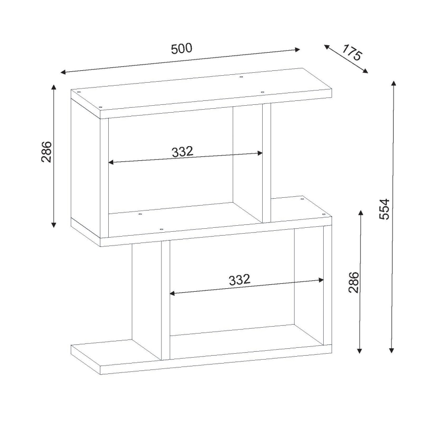 Βοηθητικό τραπεζάκι KARINUS 55,4x50 cm λευκό