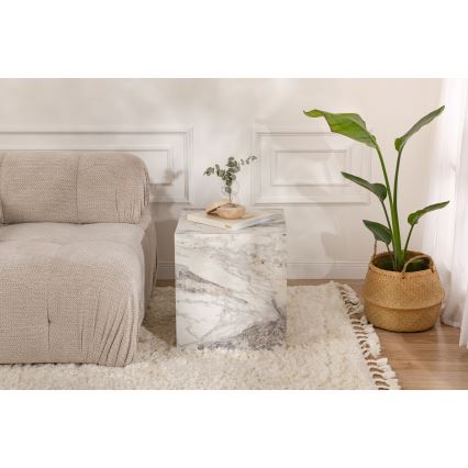 Βοηθητικό τραπεζάκι KUP 50x45 cm μαρμάρινο μοτίβο