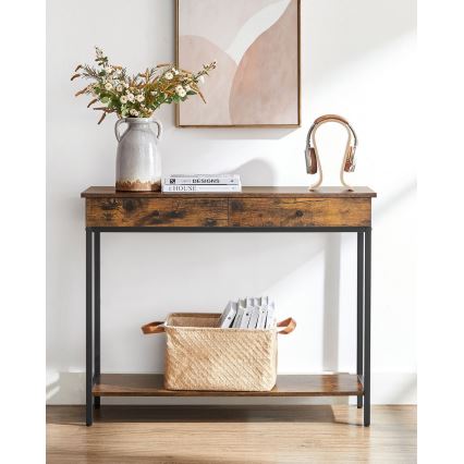 Βοηθητικό τραπεζάκι LUVOR καφέ/μαύρο