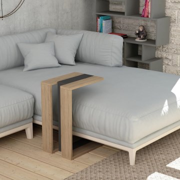 Βοηθητικό τραπεζάκι MUJU 57x30 cm καφέ/ανθρακί