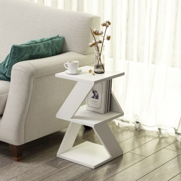 Βοηθητικό τραπεζάκι ALBENI 50x30 cm λευκό