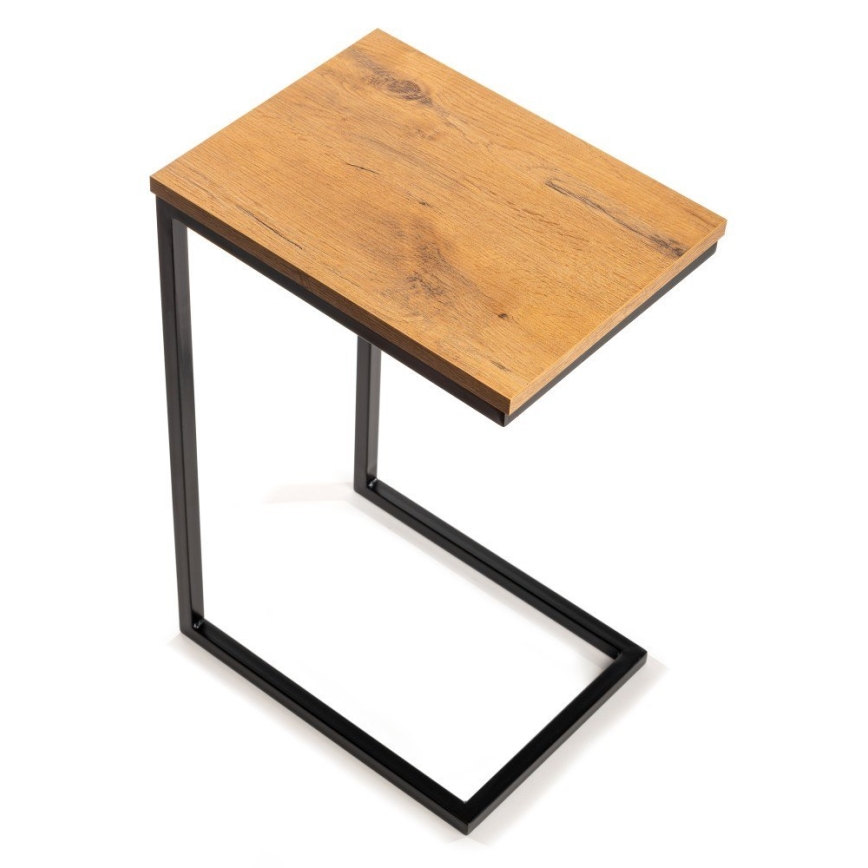 Βοηθητικό τραπεζάκι HELPER 57x40 cm μαύρο/καφέ