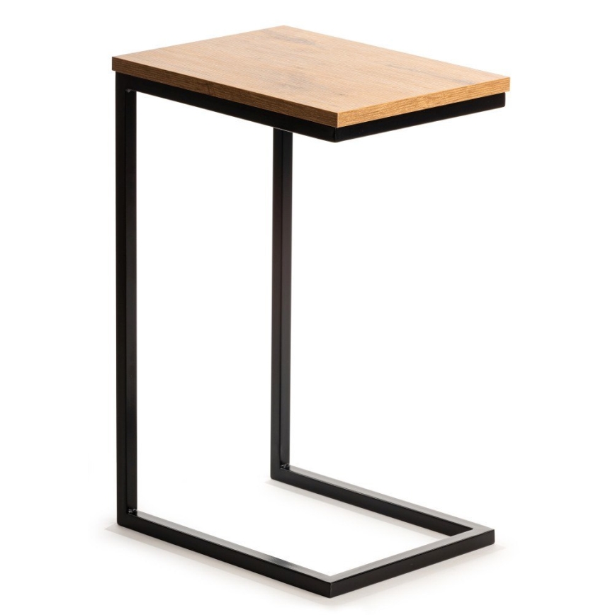 Βοηθητικό τραπεζάκι HELPER 57x40 cm μαύρο/καφέ