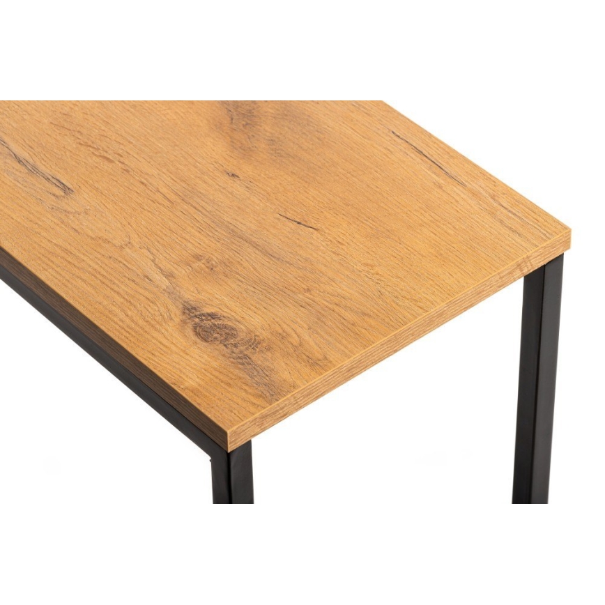 Βοηθητικό τραπεζάκι HELPER 57x40 cm μαύρο/καφέ