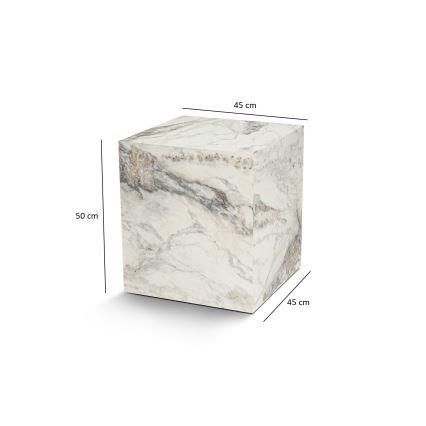 Βοηθητικό τραπεζάκι KUP 50x45 cm μαρμάρινο μοτίβο