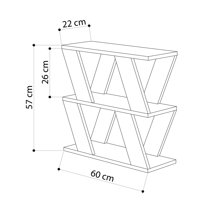 Βοηθητικό τραπεζάκι LAZENA 57x60 cm λευκό