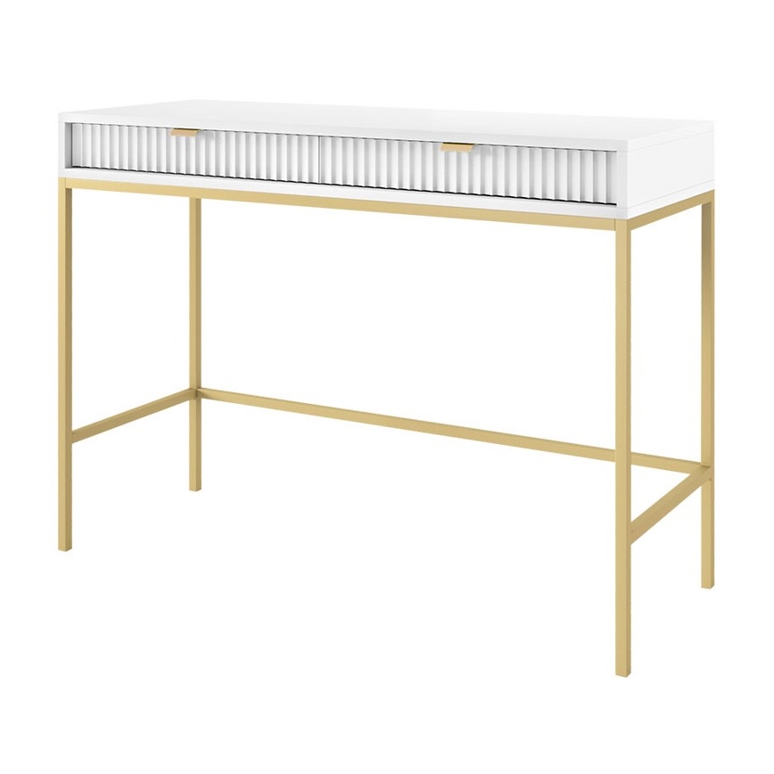 Βοηθητικό τραπεζάκι NOVA 77x104 cm λευκό/χρυσαφί