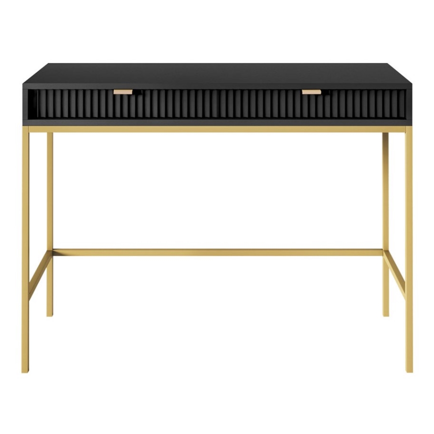 Βοηθητικό τραπεζάκι NOVA 77x104 cm μαύρο/χρυσαφί