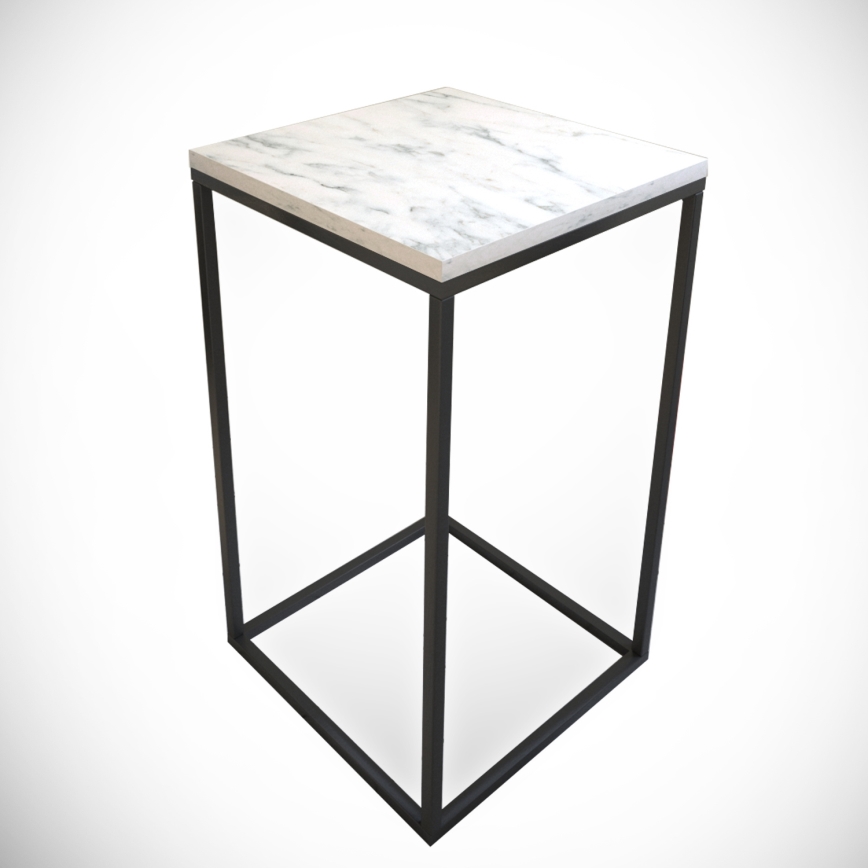 Βοηθητικό τραπεζάκι PURE 62x35 cm λευκό/μαύρο