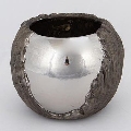 Γλάστρα διάμετρος 18,5 cm ασημί/καφέ