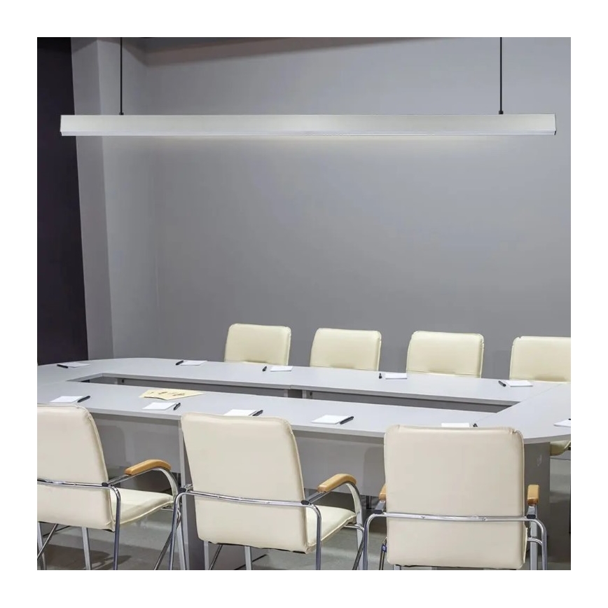 Γραμμικό κρεμαστό φωτιστικό LED SAMSUNG CHIP LED/40W/230V 4000K ασημί