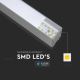 Γραμμικό κρεμαστό φωτιστικό LED SAMSUNG CHIP LED/40W/230V 4000K ασημί