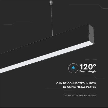 Γραμμικό κρεμαστό φωτιστικό LED SAMSUNG CHIP LED/40W/230V 6400K μαύρο