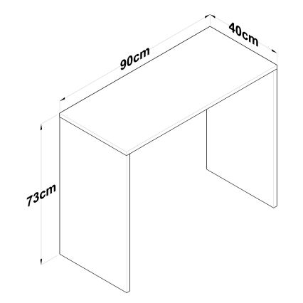 Γραφείο/ κονσόλα RANI 90x73 cm καφέ