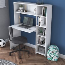 Γραφείο/ κονσόλα με ένα ράφι RANI 113,2x141,8 cm λευκό