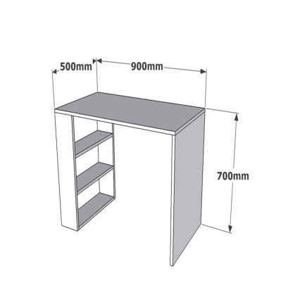 Γραφείο τοίχου COOL 70x90 cm λευκό