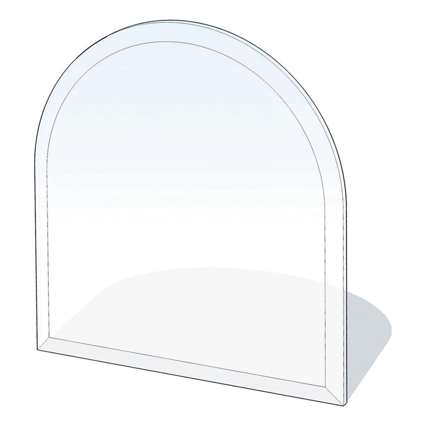 Γυάλινο προστατευτικό τζακιού 1000x1000x6 mm μισή αψίδα