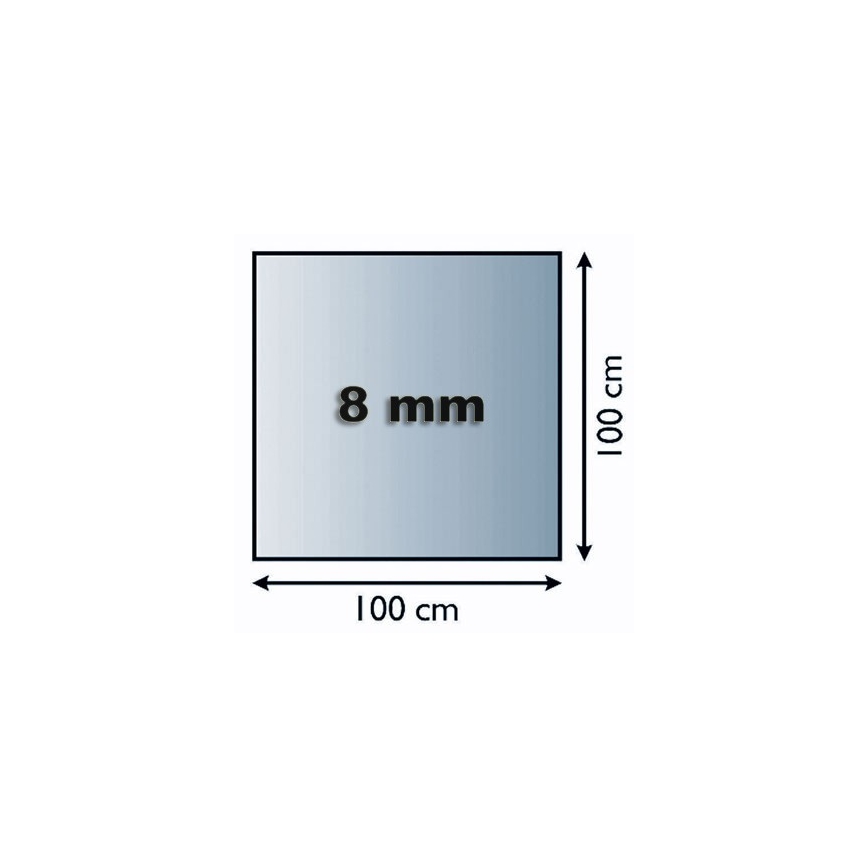 Γυάλινο προστατευτικό τζακιού 1000x1000x8 mm τετράγωνο