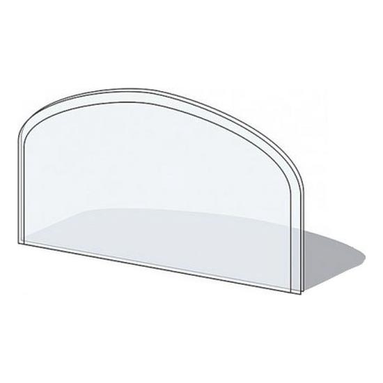 Γυάλινο προστατευτικό τζακιού 1000x550x6 mm μισή αψίδα