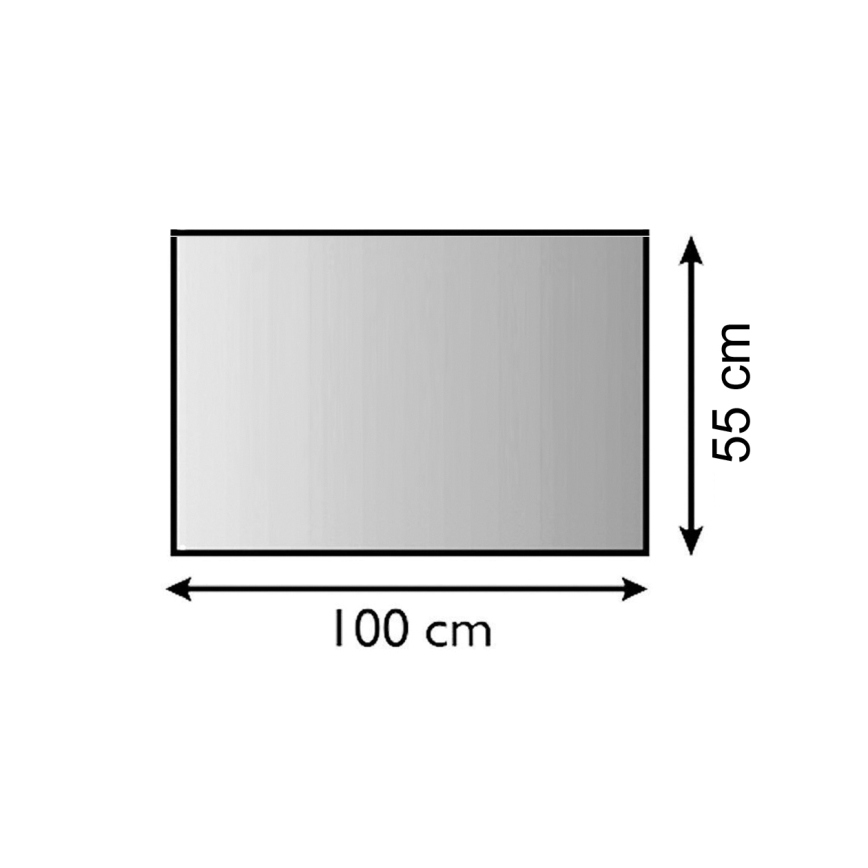 Γυάλινο προστατευτικό τζακιού 1000x550x6 mm ορθογώνιο παραλληλόγραμμο