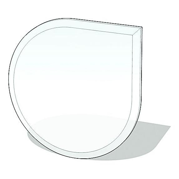 Γυάλινο προστατευτικό τζακιού 1100x1100x6 mm tear