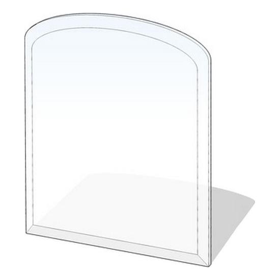 Γυάλινο προστατευτικό τζακιού 1100x850x8 mm μισή αψίδα
