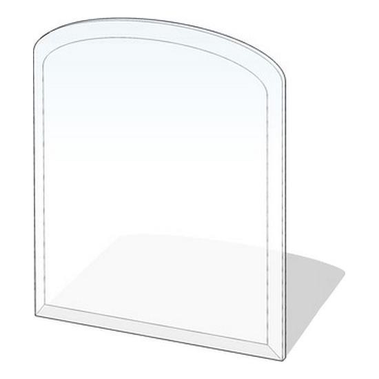 Γυάλινο προστατευτικό τζακιού 1200x1000x8 mm μισή αψίδα