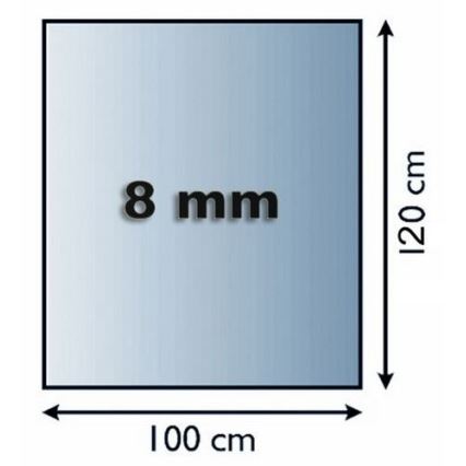 Γυάλινο προστατευτικό τζακιού 1200x1000x8 mm ορθογώνιο παραλληλόγραμμο