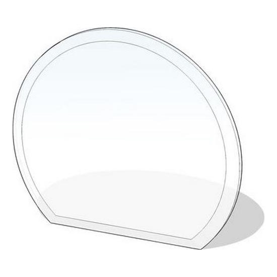 Γυάλινο προστατευτικό τζακιού 1200x1050x8 mm semicircular