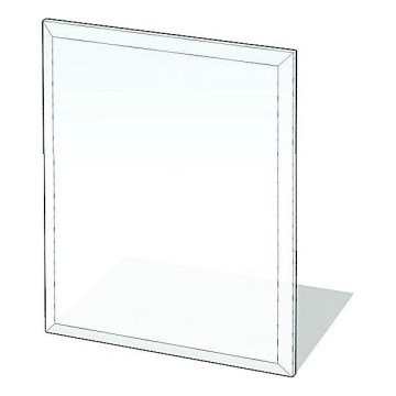 Γυάλινο προστατευτικό τζακιού 900x750x8 mm ορθογώνιο παραλληλόγραμμο