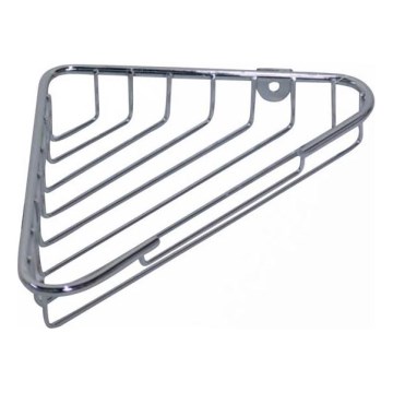Γωνιακή επιτοίχια ραφιέρα μπάνιου 14x21,5 cm γυαλιστερό χρώμιο