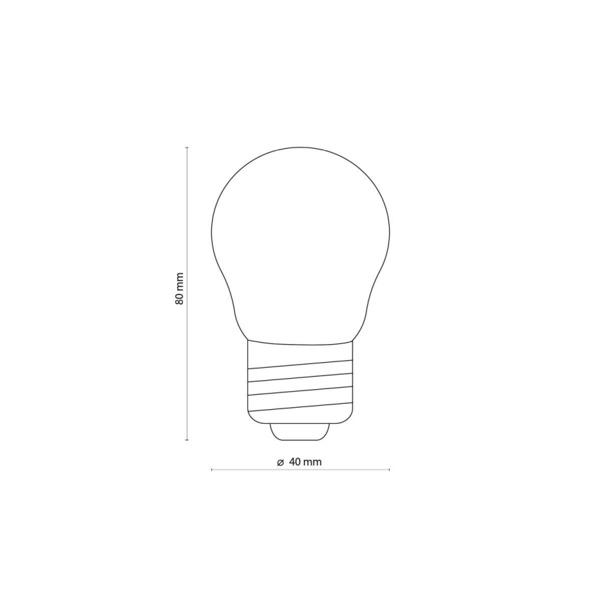 Διάφανη LED λάμπα G45 E27/4,5W/230V 2200K