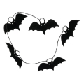 Διακοσμητικά λαμπάκια LED HALLOWEEN 10xLED/2xAA/θερμό λευκό 1,3m νυχτερίδες