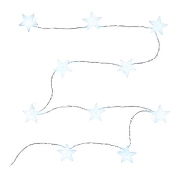 Διακοσμητική αλυσίδα LED με βεντούζες 10xLED/2xAA 1,8m ψυχρό λευκό