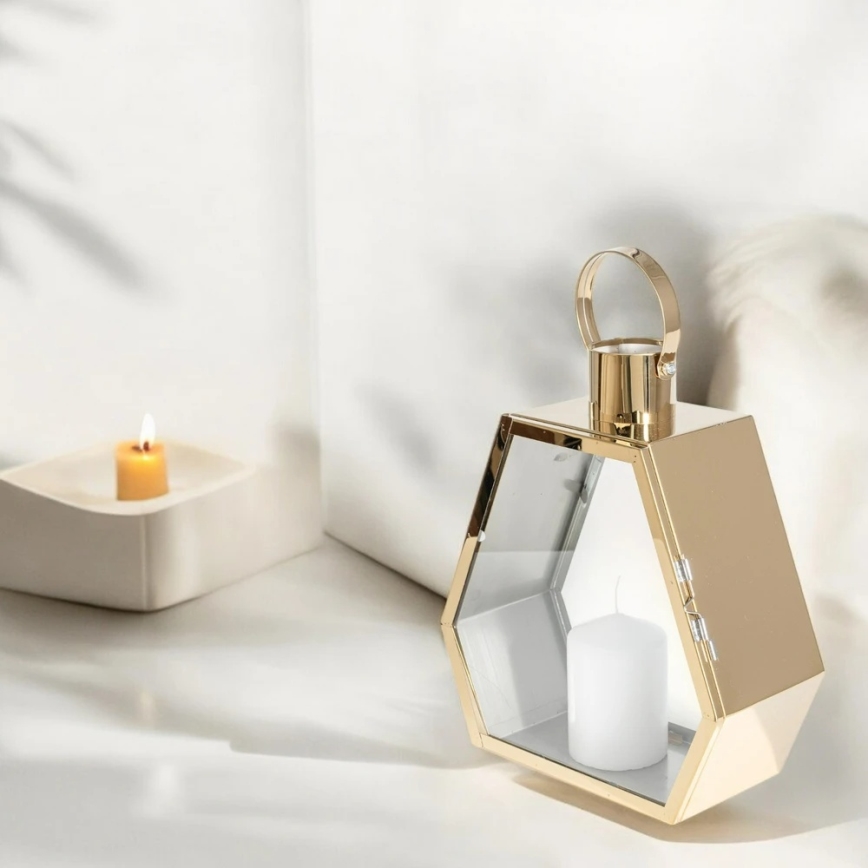 Διακοσμητικό φανάρι 34 εκ. χρυσό