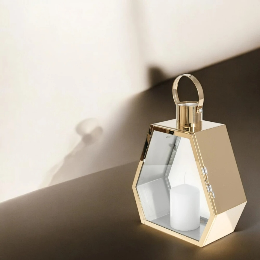 Διακοσμητικό φανάρι 34 εκ. χρυσό