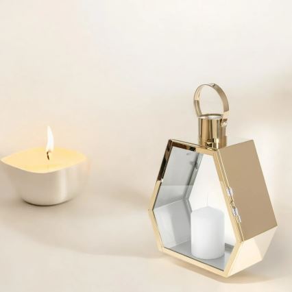 Διακοσμητικό φανάρι 34 εκ. χρυσό