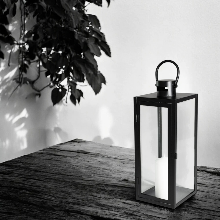 Διακοσμητικό φανάρι 49 εκ., μαύρο
